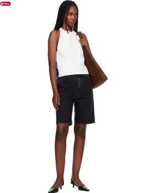 Loulou de Saison (Loulou Studio)  Black Isu Denim Shorts Size 25